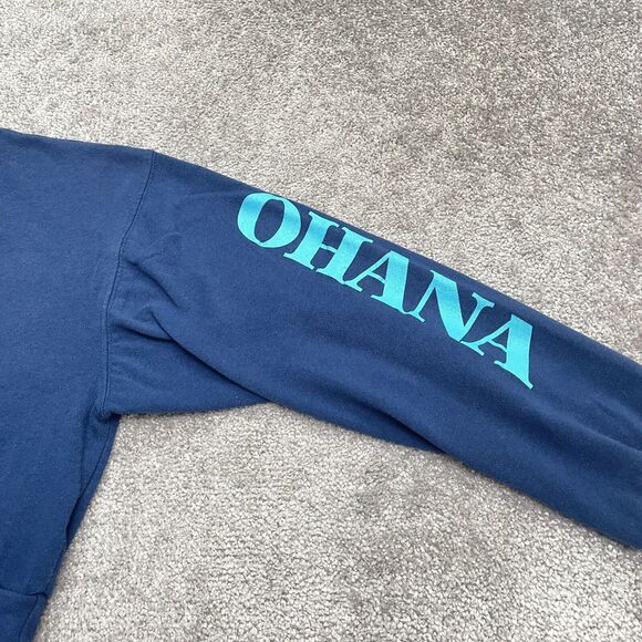 Disney Lilo & Stitch Graphic Pullover Sweatshirt Boys Kids Medium Blue Crew Neck - Picture 4 of 14